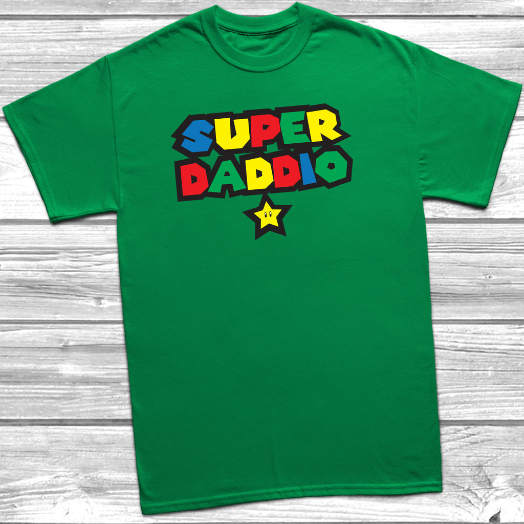 Get trendy with Super Daddio Mario T-Shirt - T-Shirt available at DizzyKitten. Grab yours for £9.99 today!