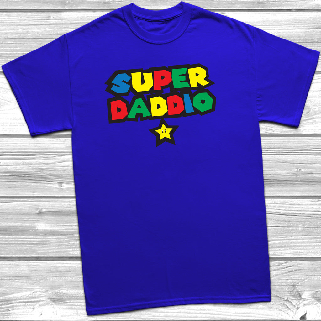 Get trendy with Super Daddio Mario T-Shirt - T-Shirt available at DizzyKitten. Grab yours for £9.99 today!