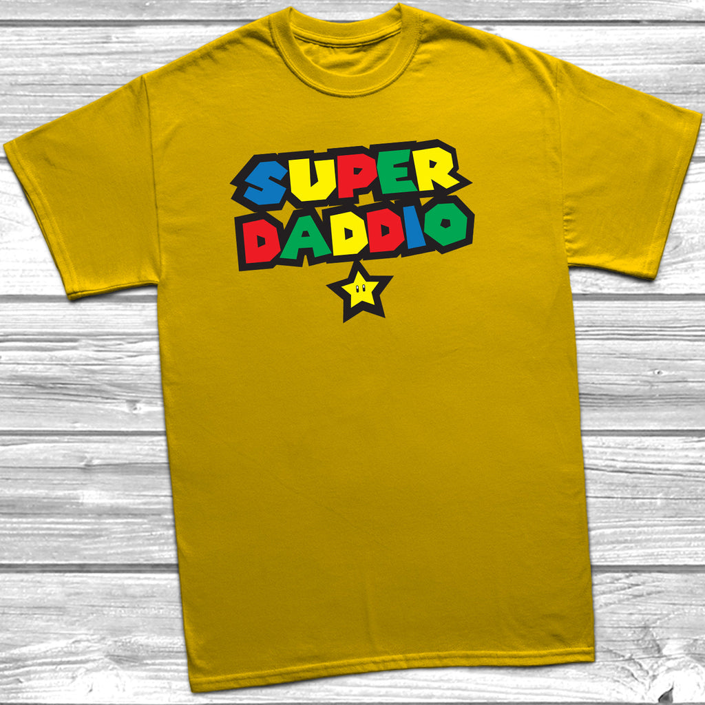 Get trendy with Super Daddio Mario T-Shirt - T-Shirt available at DizzyKitten. Grab yours for £9.99 today!