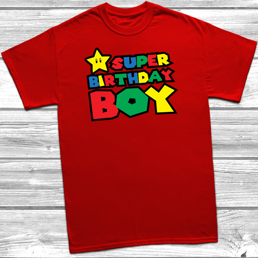 Get trendy with Super Birthday Boy T-Shirt - T-Shirt available at DizzyKitten. Grab yours for £9.99 today!