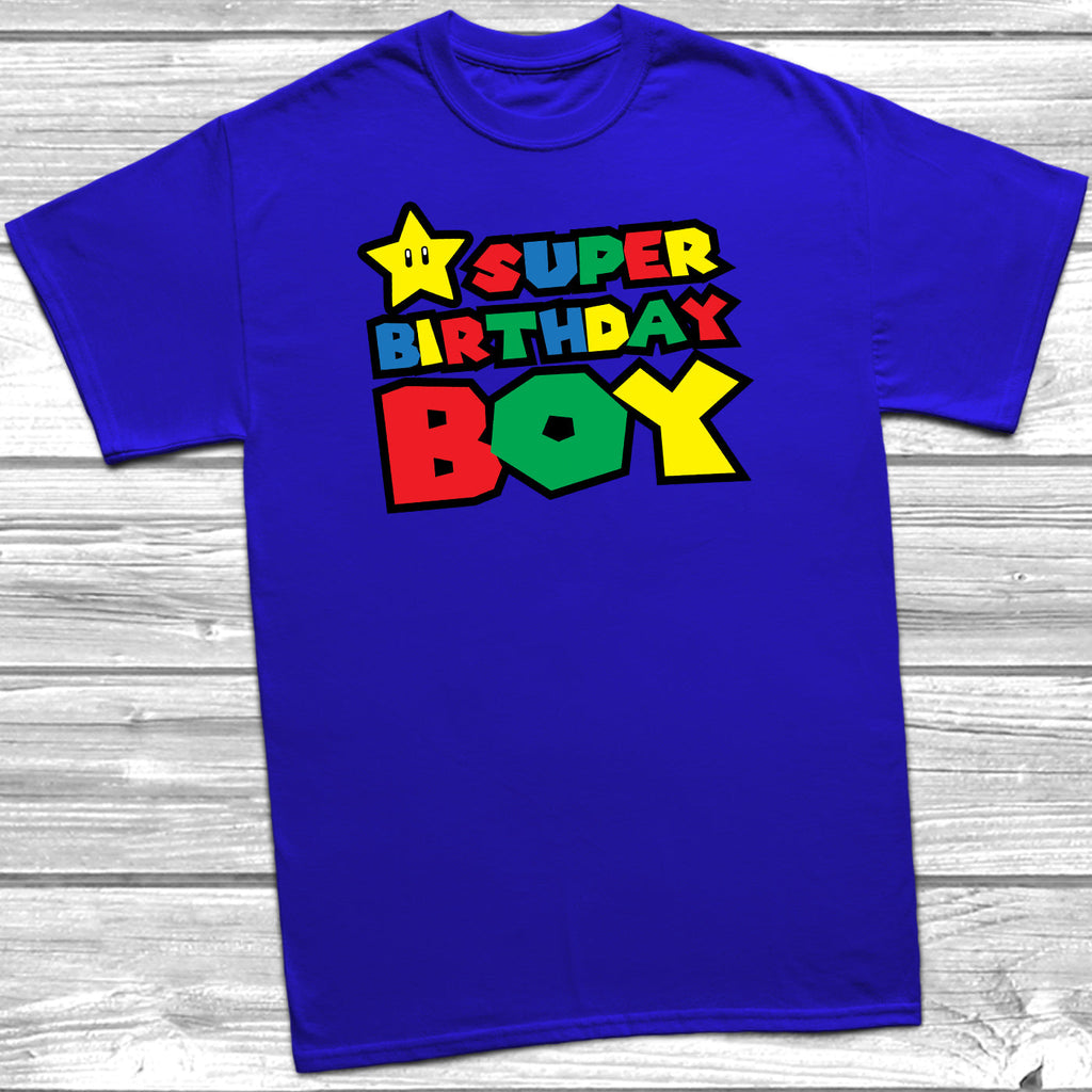 Get trendy with Super Birthday Boy T-Shirt - T-Shirt available at DizzyKitten. Grab yours for £10.49 today!