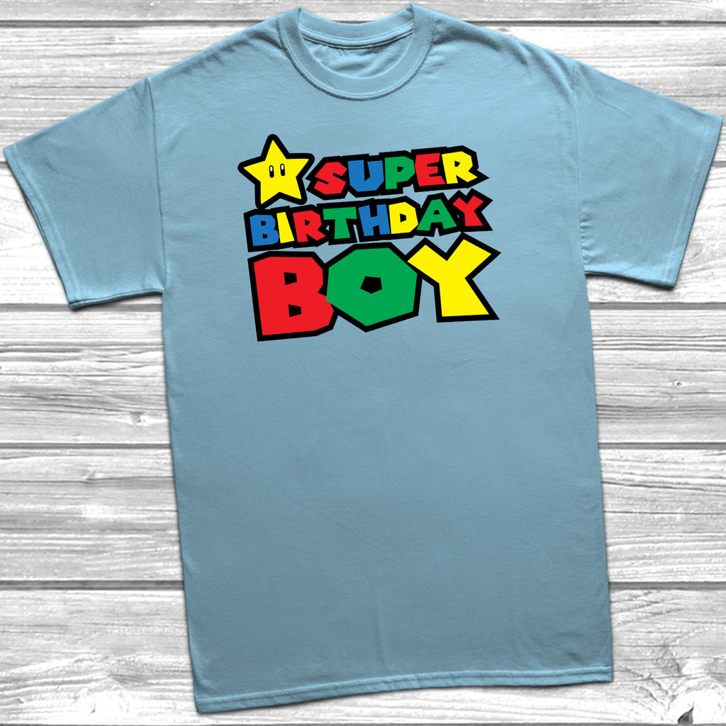Get trendy with Super Birthday Boy T-Shirt - T-Shirt available at DizzyKitten. Grab yours for £10.49 today!