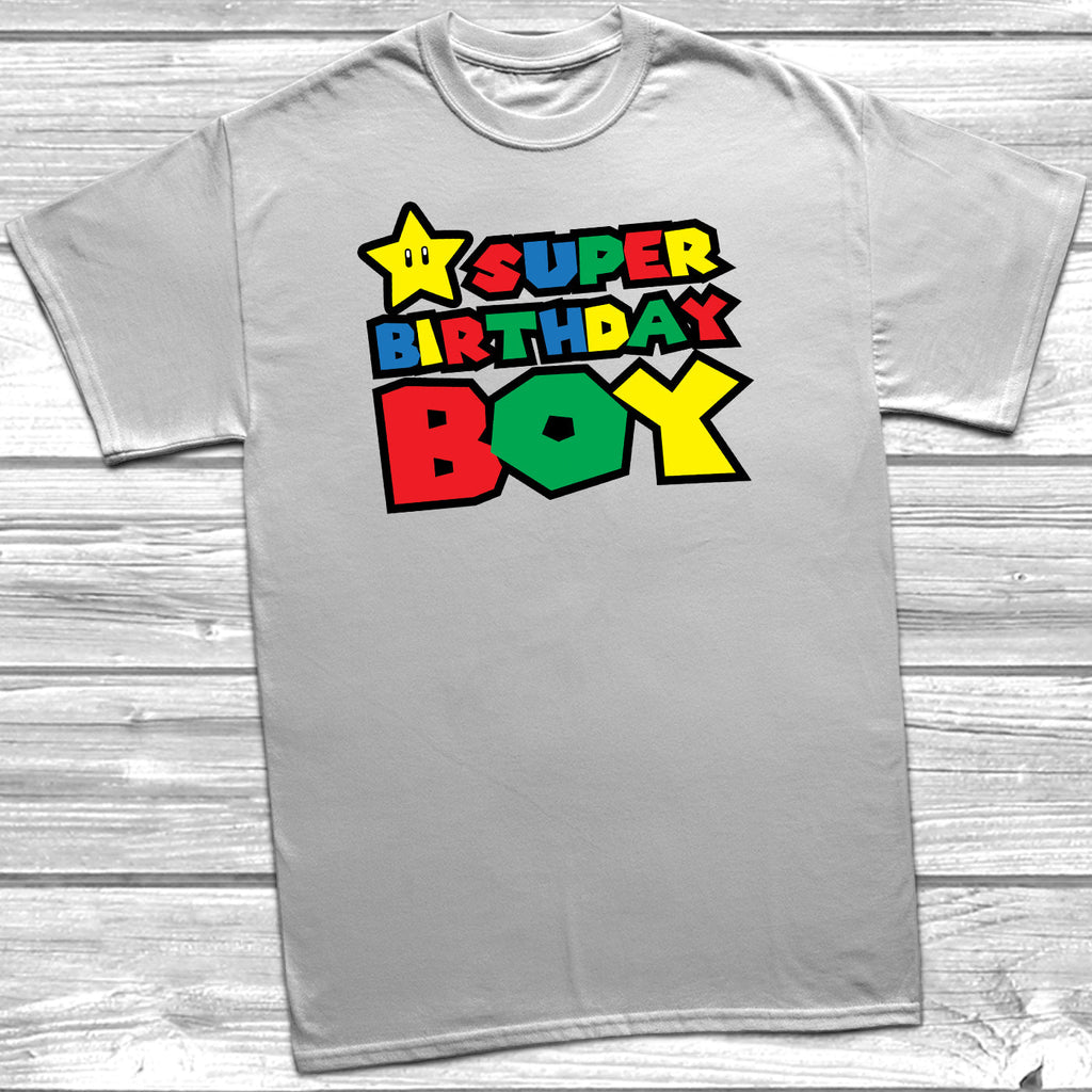 Get trendy with Super Birthday Boy T-Shirt - T-Shirt available at DizzyKitten. Grab yours for £9.99 today!