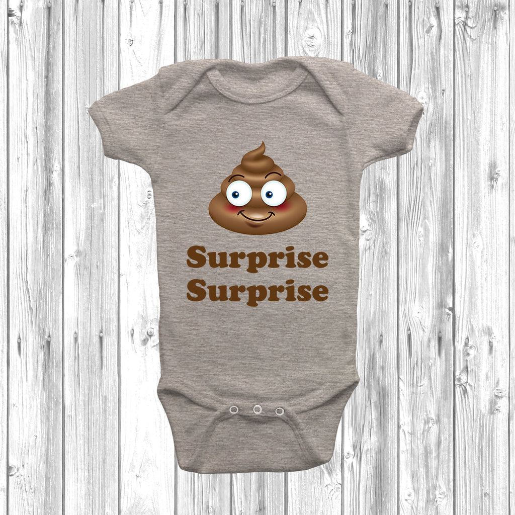 Get trendy with Surprise Surprise Baby Grow - Baby Grow available at DizzyKitten. Grab yours for £8.99 today!
