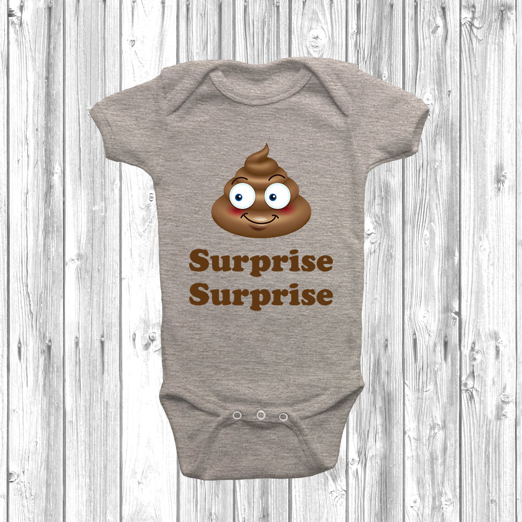 Get trendy with Surprise Surprise Baby Grow - Baby Grow available at DizzyKitten. Grab yours for £8.49 today!