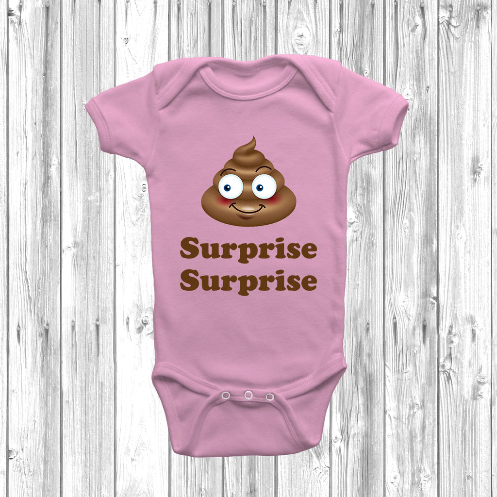 Get trendy with Surprise Surprise Baby Grow - Baby Grow available at DizzyKitten. Grab yours for £8.99 today!