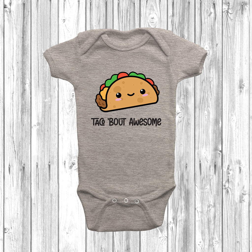 Get trendy with Taco 'Bout Awesome Baby Grow - Baby Grow available at DizzyKitten. Grab yours for £8.49 today!