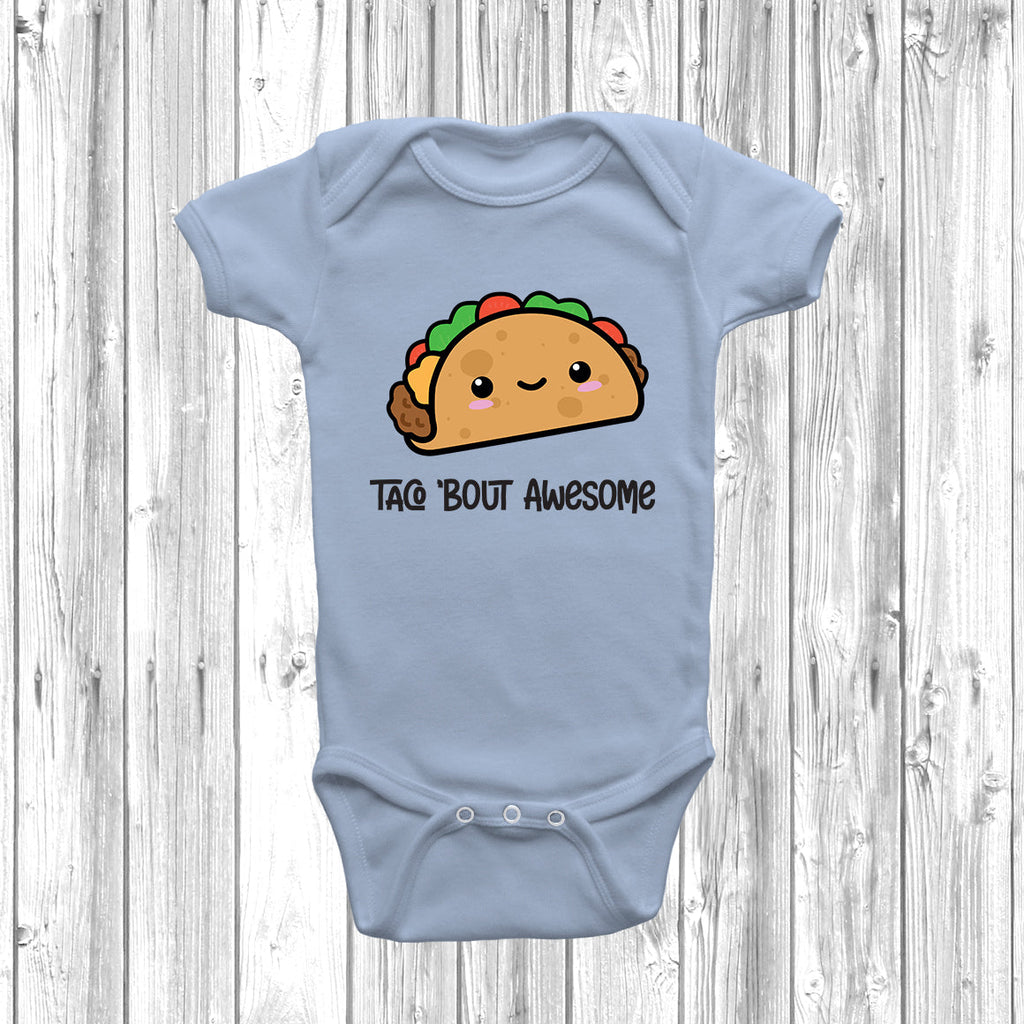 Get trendy with Taco 'Bout Awesome Baby Grow - Baby Grow available at DizzyKitten. Grab yours for £8.49 today!