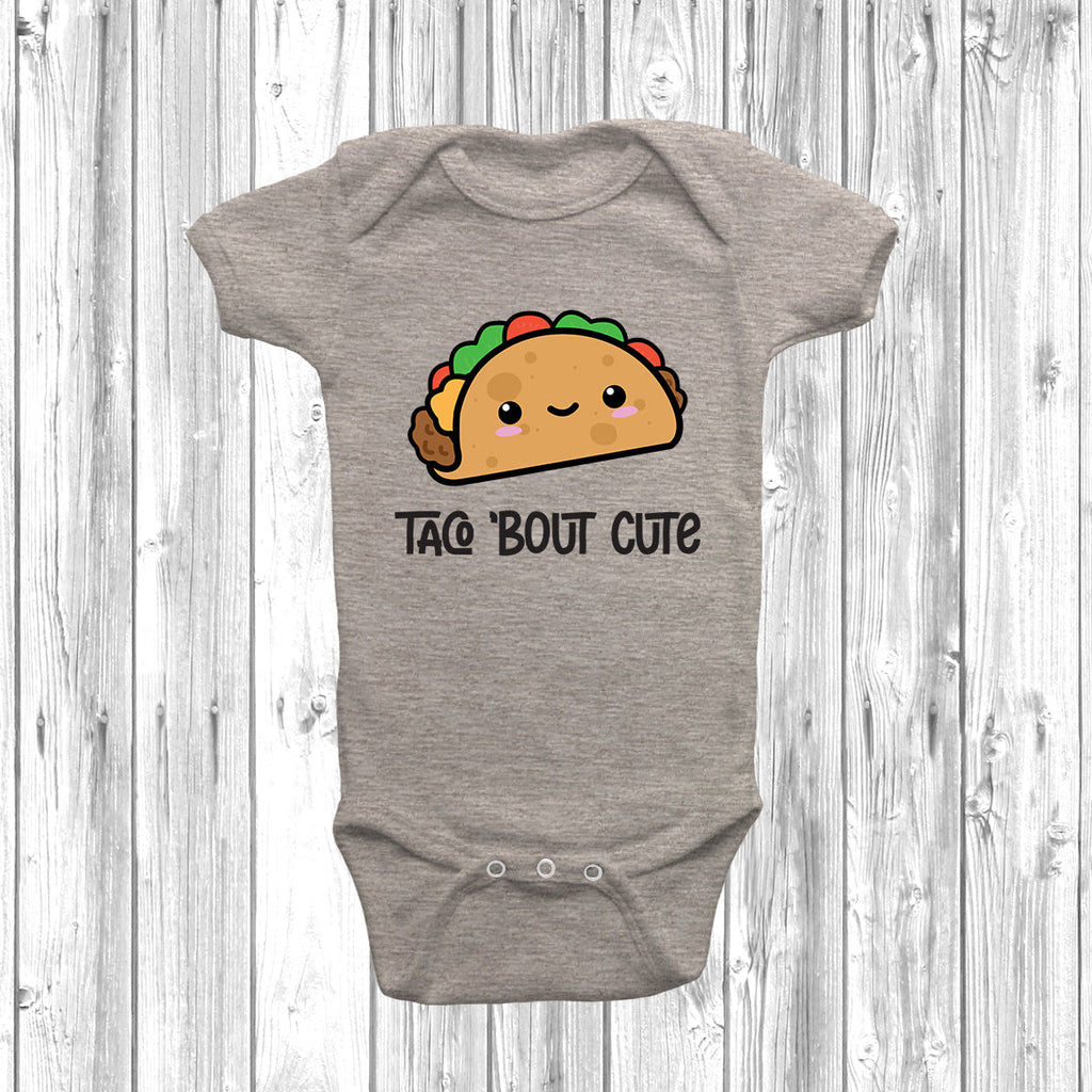 Get trendy with Taco 'Bout Cute Baby Grow - Baby Grow available at DizzyKitten. Grab yours for £8.99 today!