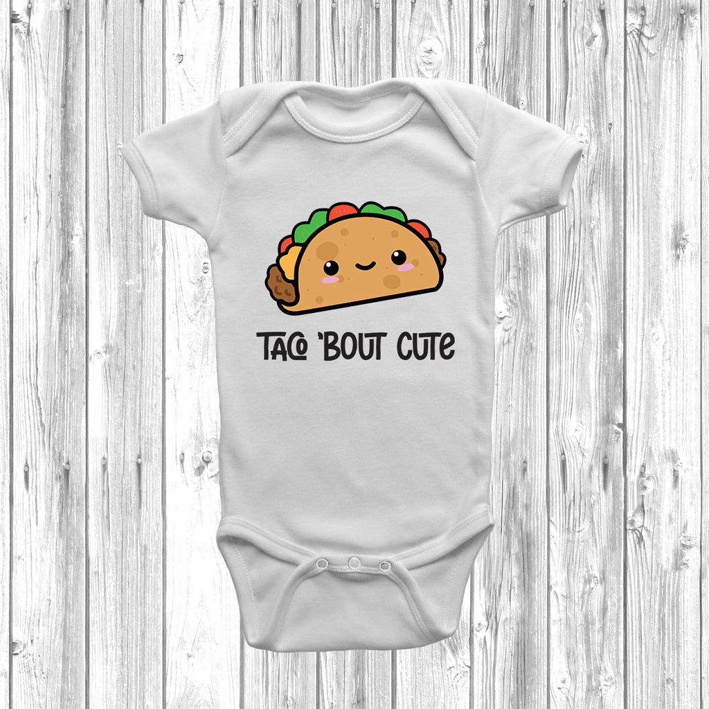 Get trendy with Taco 'Bout Cute Baby Grow - Baby Grow available at DizzyKitten. Grab yours for £8.99 today!