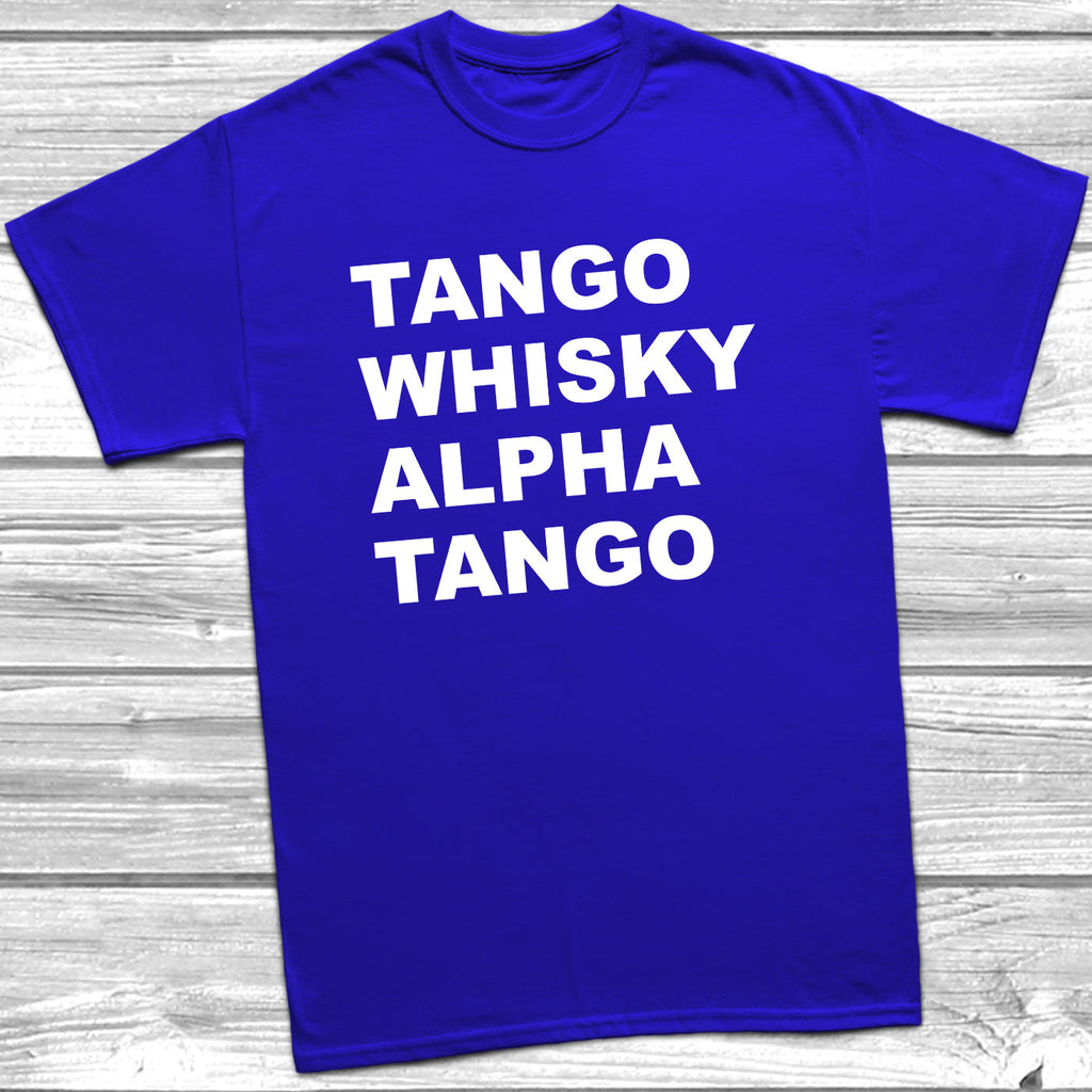 Get trendy with Tango Whisky Alpha Tango T-Shirt - T-Shirt available at DizzyKitten. Grab yours for £8.99 today!