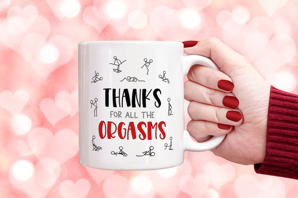 Stick Figure Thanks For All The Orgasms Mug