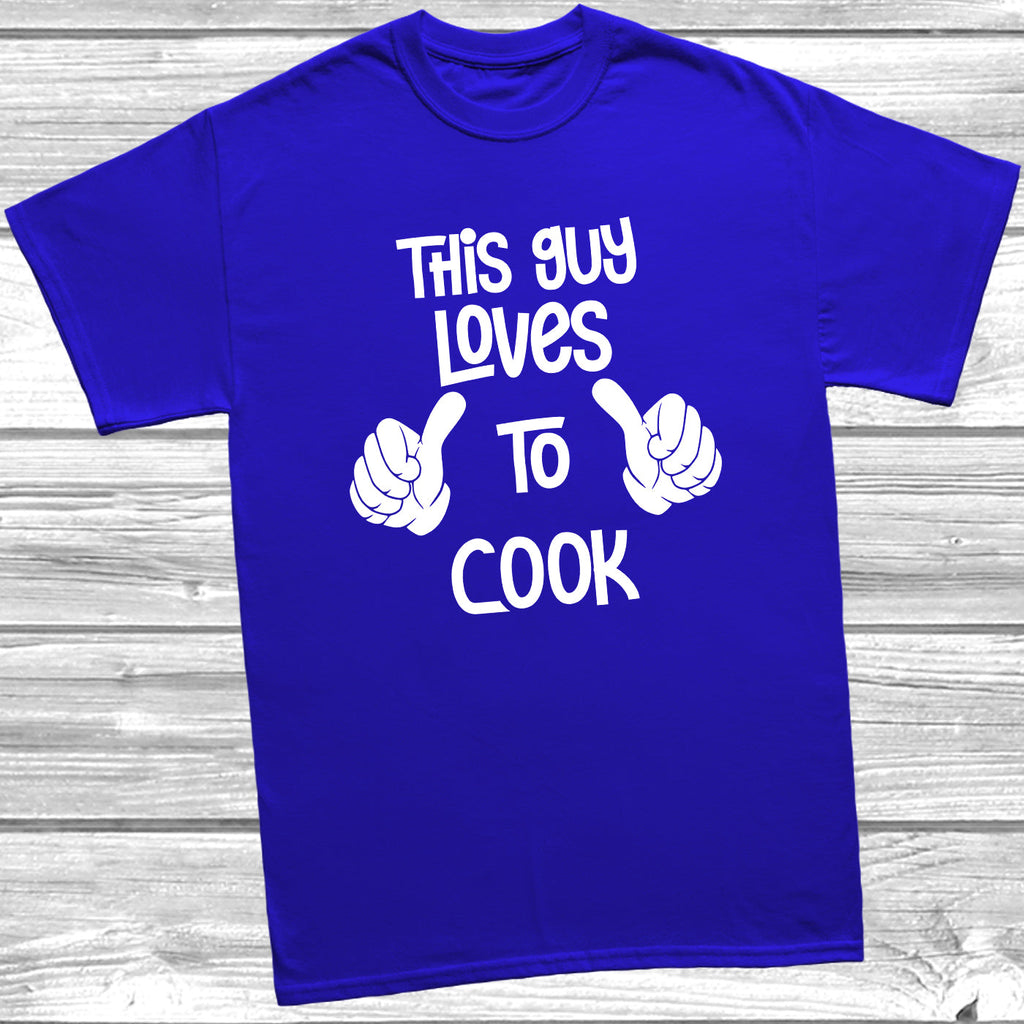 Get trendy with This Guy Loves To Cook T-Shirt - T-Shirt available at DizzyKitten. Grab yours for £9.99 today!