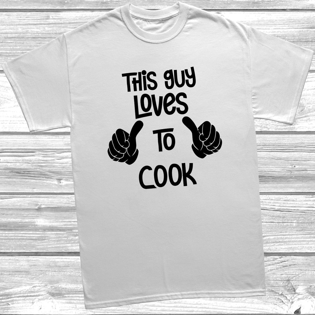 Get trendy with This Guy Loves To Cook T-Shirt - T-Shirt available at DizzyKitten. Grab yours for £9.99 today!