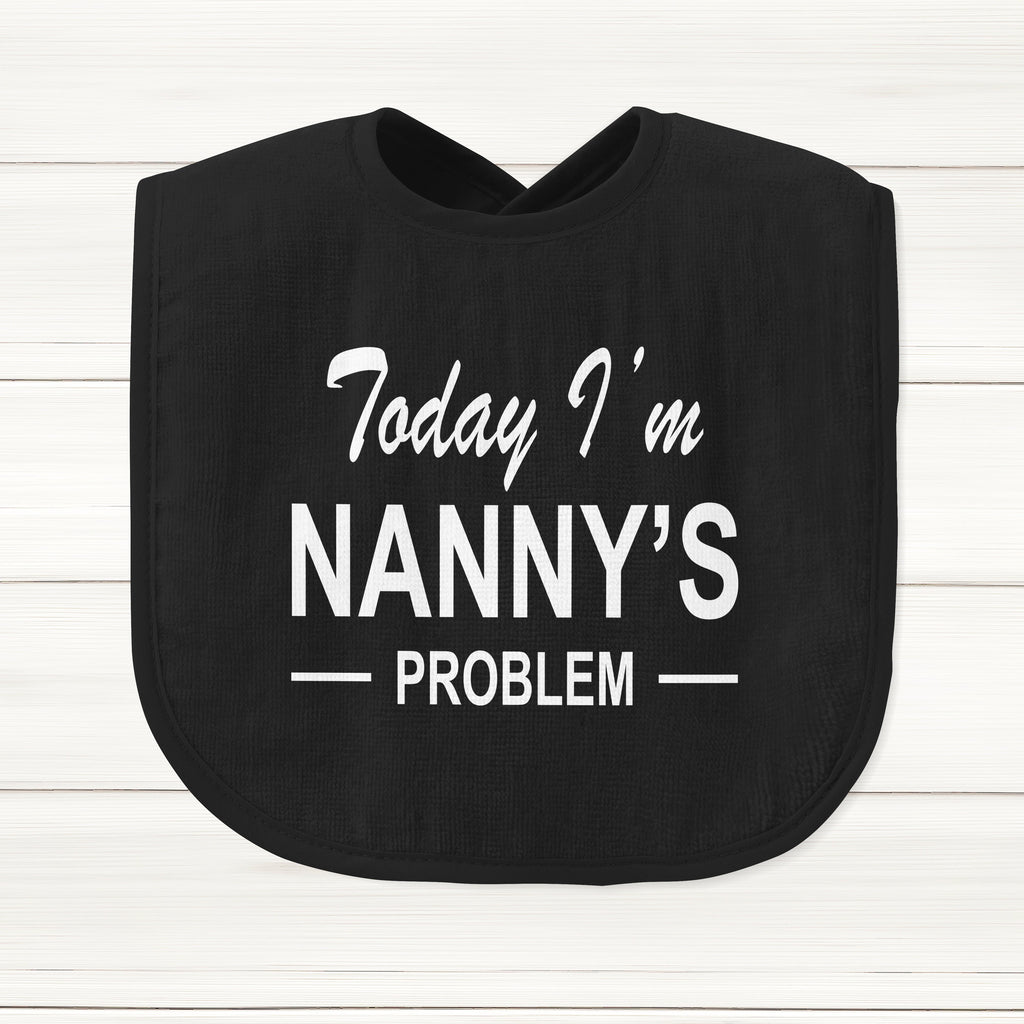 Get trendy with Today I'm Nanny's Problem Baby Bib - Baby Grow available at DizzyKitten. Grab yours for £6.49 today!