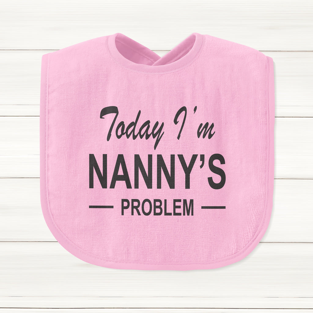 Get trendy with Today I'm Nanny's Problem Baby Bib - Baby Grow available at DizzyKitten. Grab yours for £6.49 today!