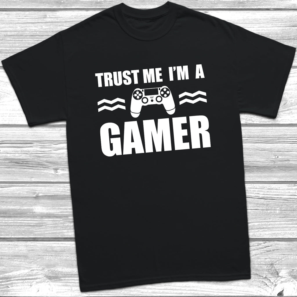 Get trendy with Trust Me I'm A Gamer PS T-Shirt - T-Shirt available at DizzyKitten. Grab yours for £9.49 today!