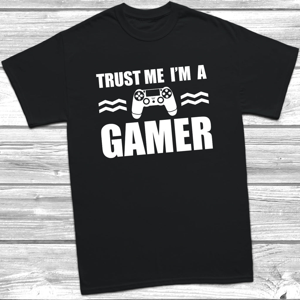 Get trendy with Trust Me I'm A Gamer PS T-Shirt - T-Shirt available at DizzyKitten. Grab yours for £8.99 today!