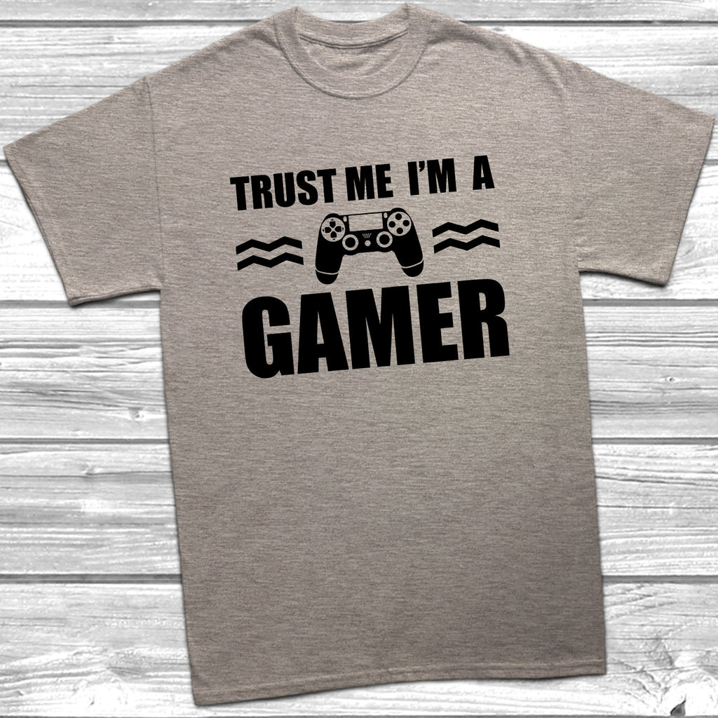 Get trendy with Trust Me I'm A Gamer PS T-Shirt - T-Shirt available at DizzyKitten. Grab yours for £9.49 today!