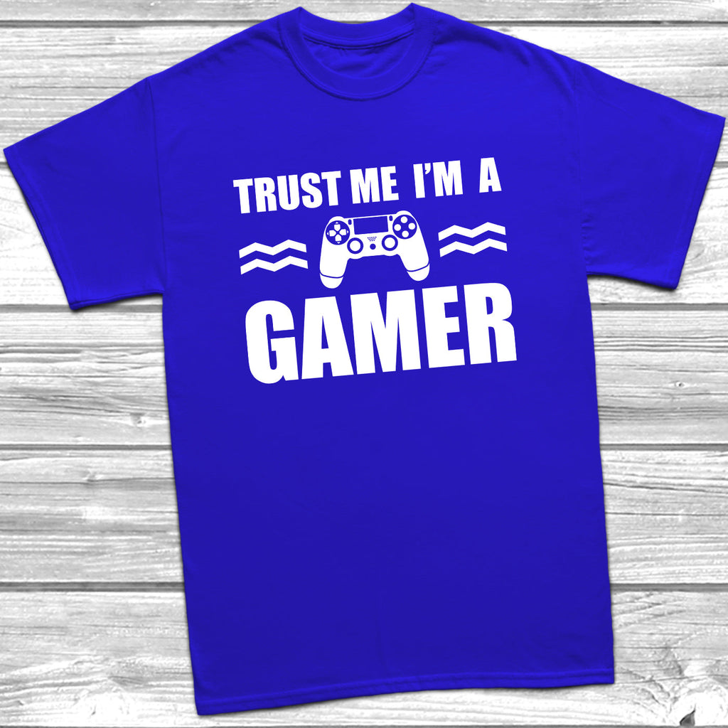 Get trendy with Trust Me I'm A Gamer PS T-Shirt - T-Shirt available at DizzyKitten. Grab yours for £9.49 today!