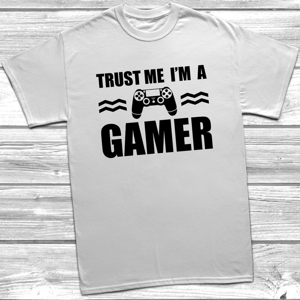 Get trendy with Trust Me I'm A Gamer PS T-Shirt - T-Shirt available at DizzyKitten. Grab yours for £8.99 today!