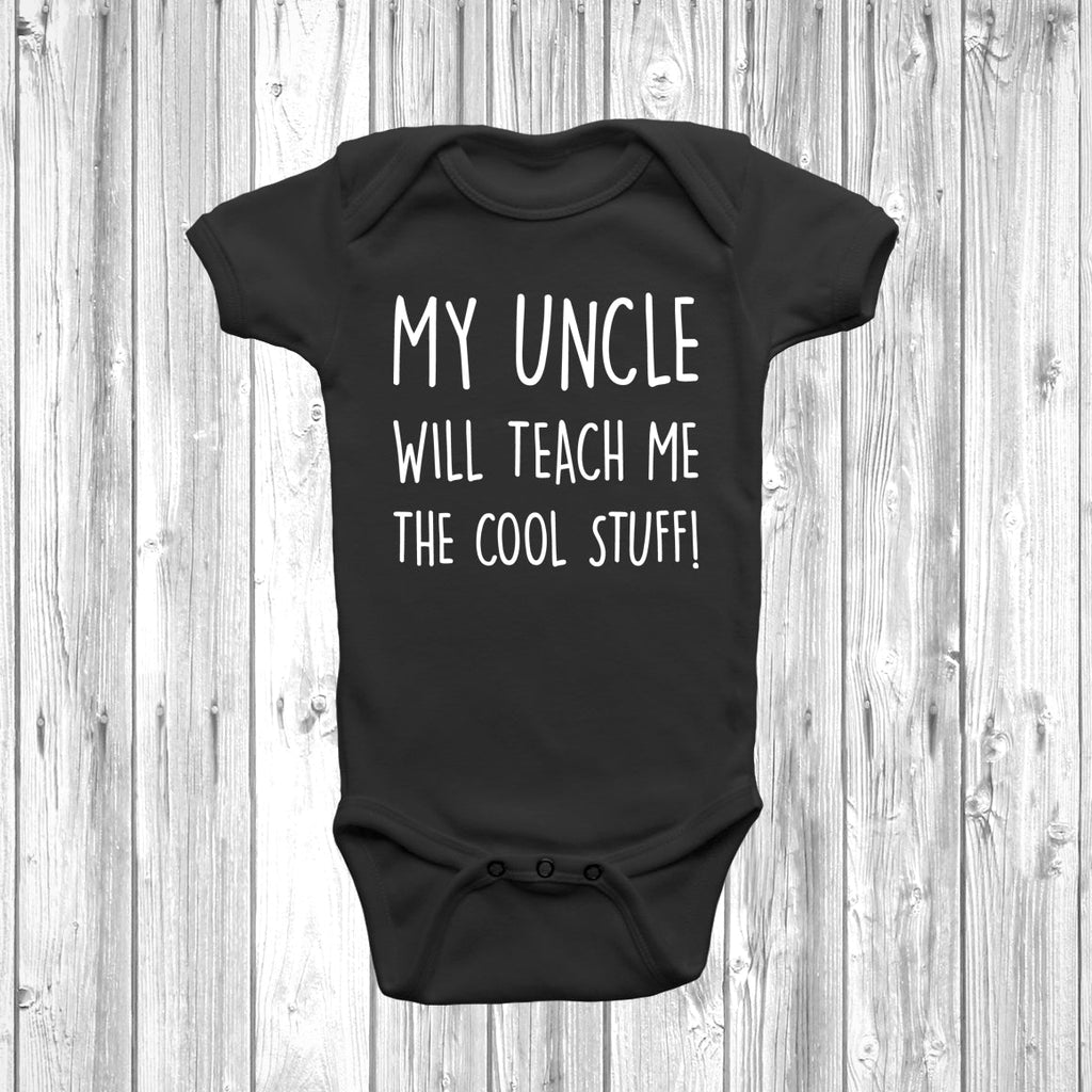 Get trendy with My Uncle Will Teach Me The Cool Stuff Baby Grow - Baby Grow available at DizzyKitten. Grab yours for £7.95 today!