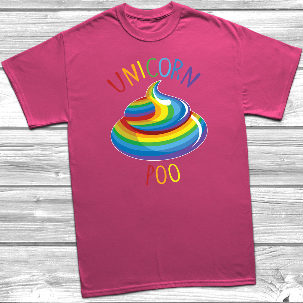 Get trendy with Unicorn Poo T-Shirt - T-Shirt available at DizzyKitten. Grab yours for £8.49 today!