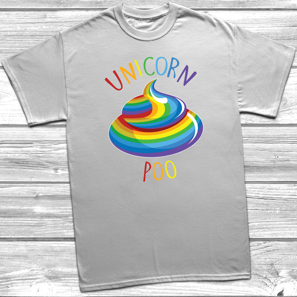 Get trendy with Unicorn Poo T-Shirt - T-Shirt available at DizzyKitten. Grab yours for £7.99 today!