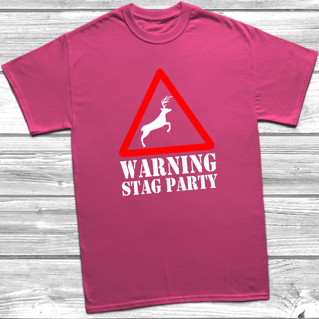 Get trendy with Warning Stag Party T-Shirt - T-Shirt available at DizzyKitten. Grab yours for £8.99 today!