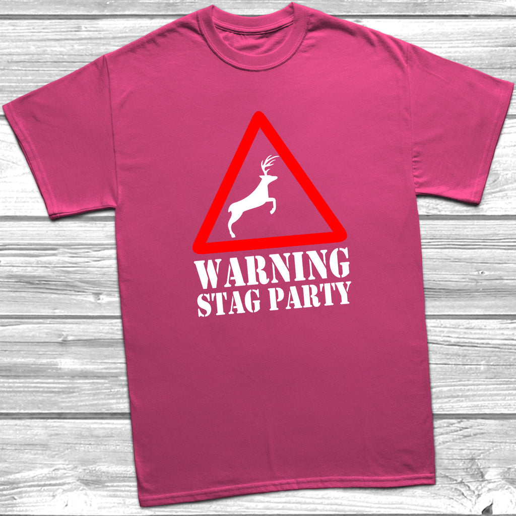 Get trendy with Warning Stag Party T-Shirt - T-Shirt available at DizzyKitten. Grab yours for £8.99 today!