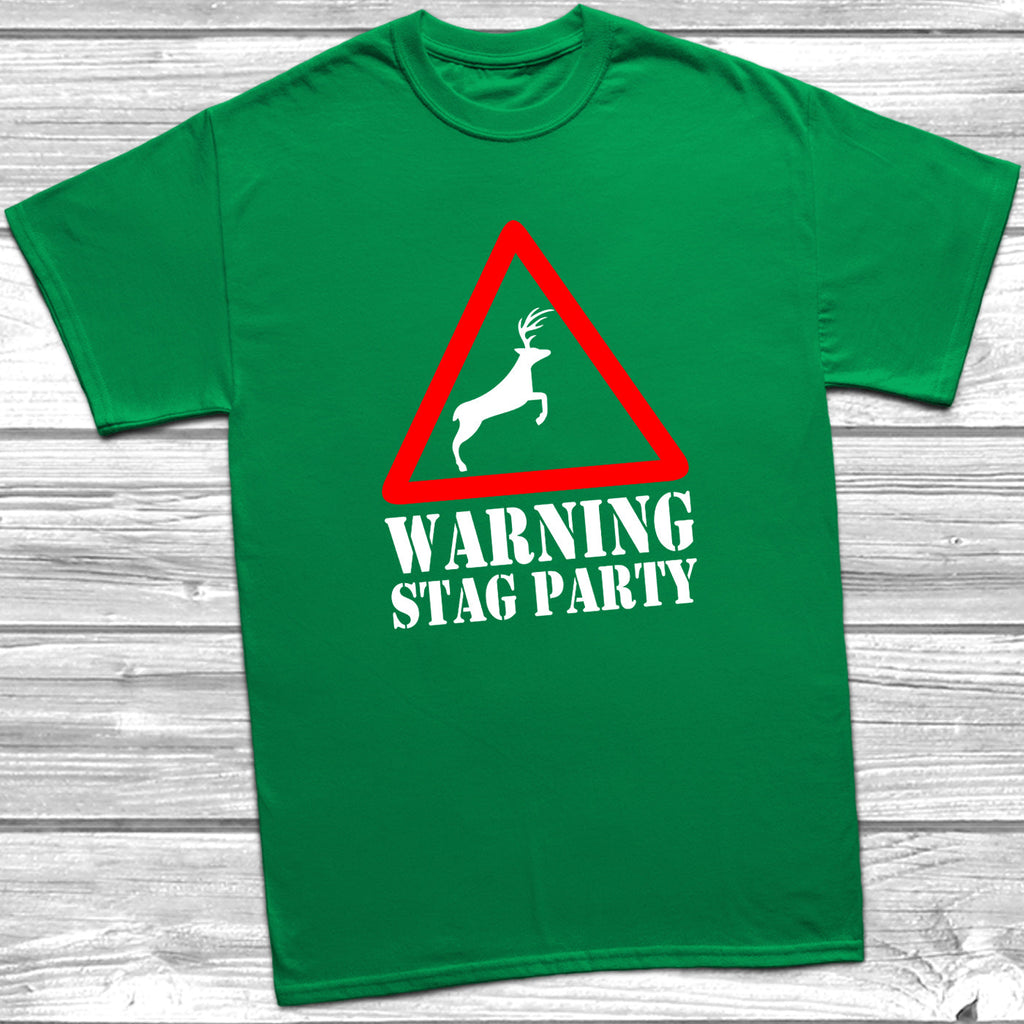 Get trendy with Warning Stag Party T-Shirt - T-Shirt available at DizzyKitten. Grab yours for £9.49 today!