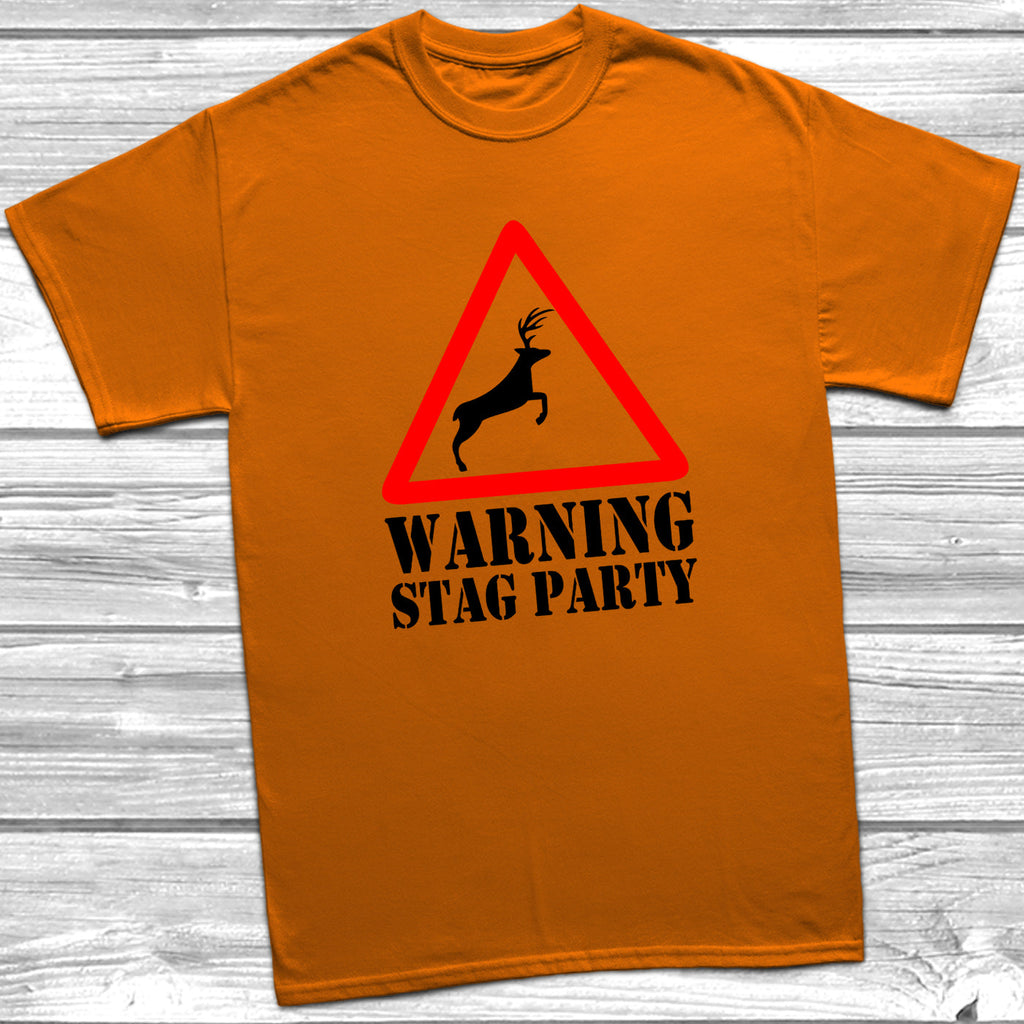 Get trendy with Warning Stag Party T-Shirt - T-Shirt available at DizzyKitten. Grab yours for £9.49 today!