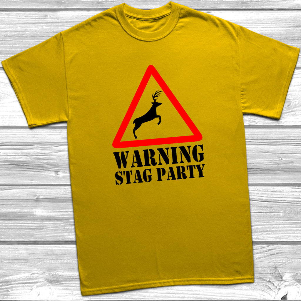 Get trendy with Warning Stag Party T-Shirt - T-Shirt available at DizzyKitten. Grab yours for £9.49 today!