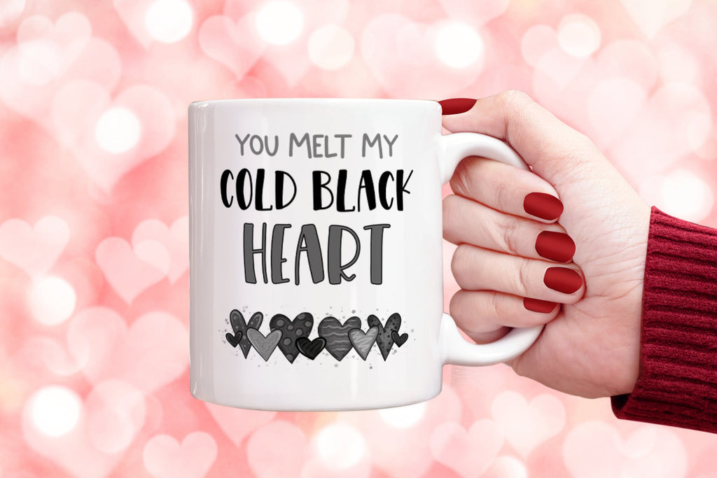 Get trendy with You Melt My Cold Black Heart Mug - Mug available at DizzyKitten. Grab yours for £9.49 today!