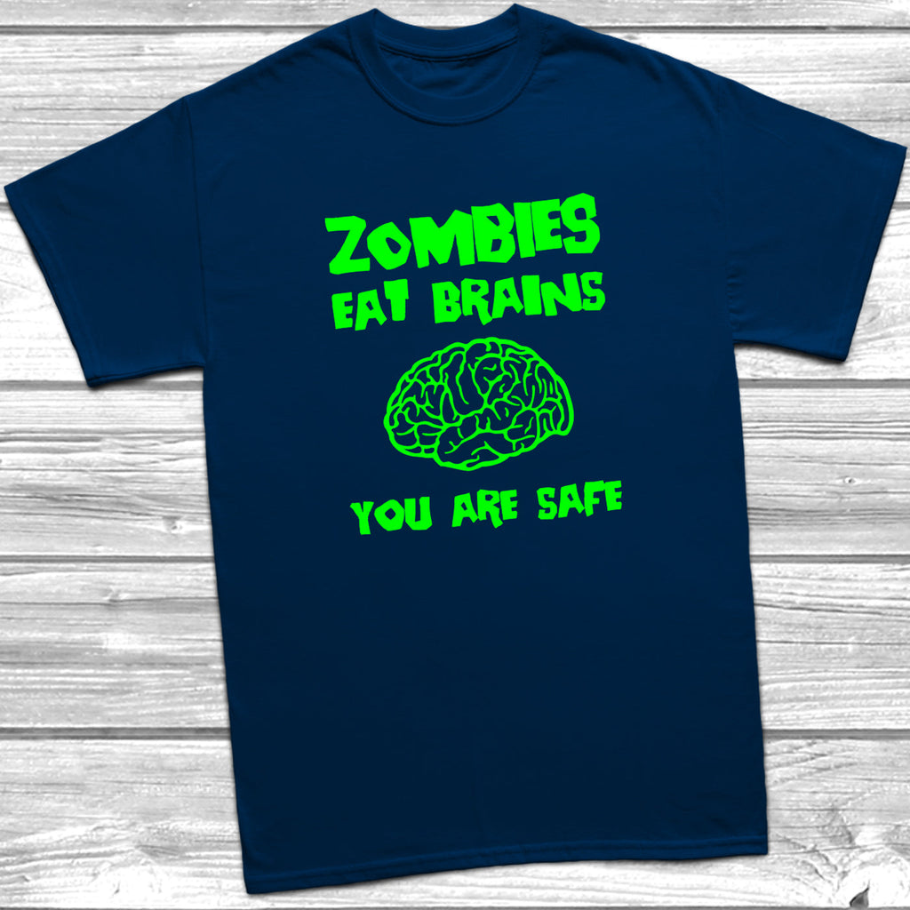 Get trendy with Zombies Eat Brains Adults T-Shirt - T-Shirt available at DizzyKitten. Grab yours for £8.99 today!