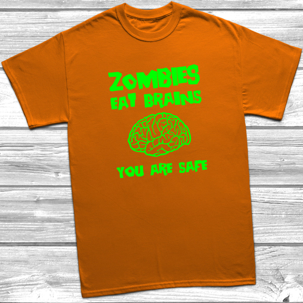 Get trendy with Zombies Eat Brains Adults T-Shirt - T-Shirt available at DizzyKitten. Grab yours for £8.99 today!