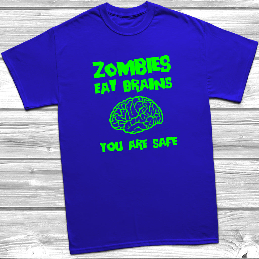 Get trendy with Zombies Eat Brains Adults T-Shirt - T-Shirt available at DizzyKitten. Grab yours for £8.99 today!