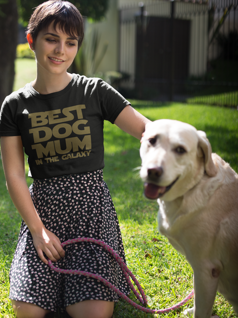 Get trendy with Best Dog Mum In The Galaxy T-Shirt - T-Shirt available at DizzyKitten. Grab yours for £9.95 today!