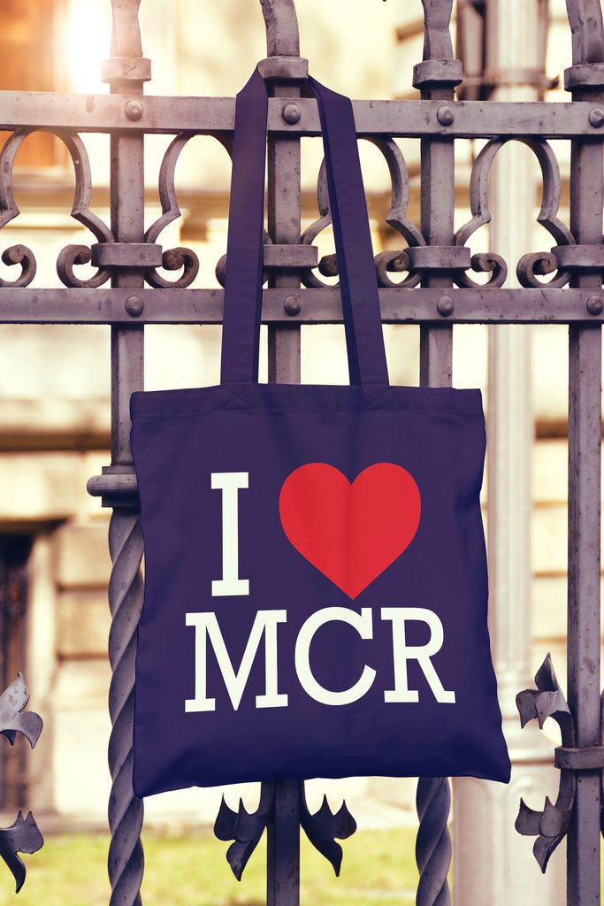 Get trendy with I Love Heart Manchester Tote Bag - Tote Bag available at DizzyKitten. Grab yours for £7.49 today!