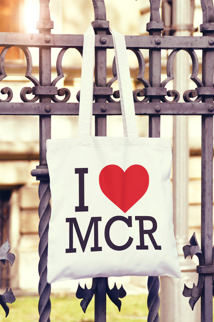 Get trendy with I Love Heart Manchester Tote Bag - Tote Bag available at DizzyKitten. Grab yours for £6.99 today!