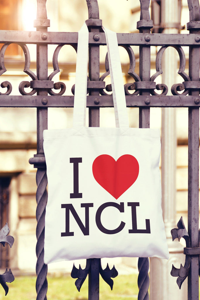 Get trendy with I Love Heart Newcastle Tote Bag - Tote Bag available at DizzyKitten. Grab yours for £7.49 today!
