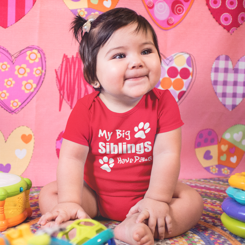 Get trendy with My Big Siblings Have Paws Baby Grow -  available at DizzyKitten. Grab yours for £8.45 today!