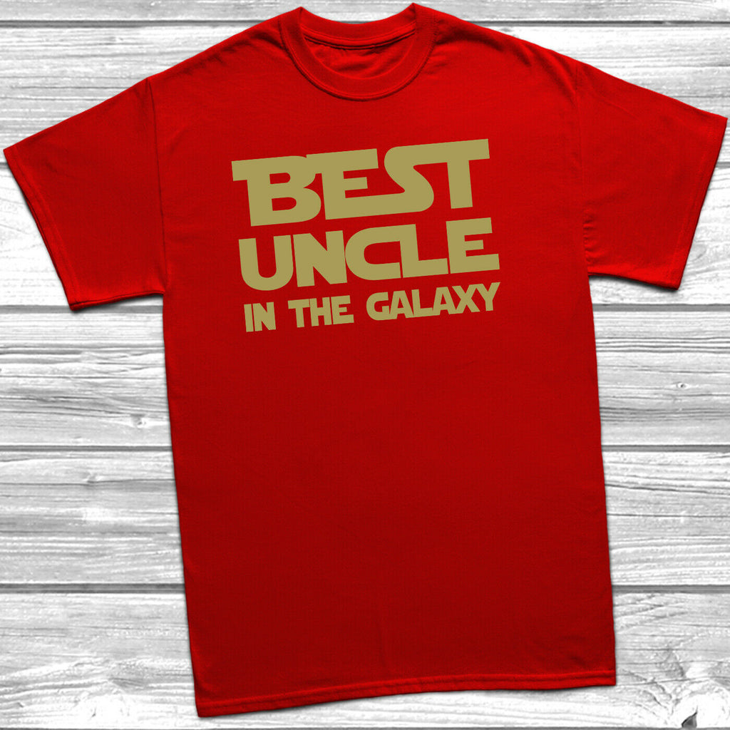 Get trendy with Best Uncle In The Galaxy T-Shirt - T-Shirt available at DizzyKitten. Grab yours for £10.49 today!