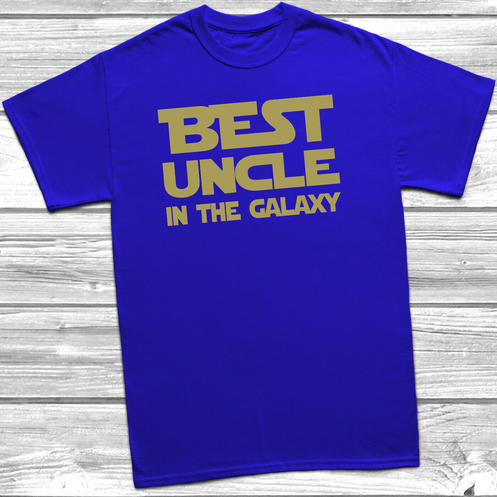 Get trendy with Best Uncle In The Galaxy T-Shirt - T-Shirt available at DizzyKitten. Grab yours for £10.49 today!