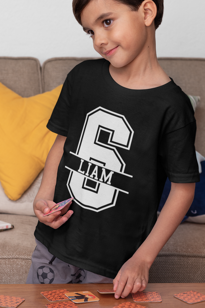 Get trendy with Personalised 6th Birthday Monogram T-Shirt - T-Shirt available at DizzyKitten. Grab yours for £9.99 today!