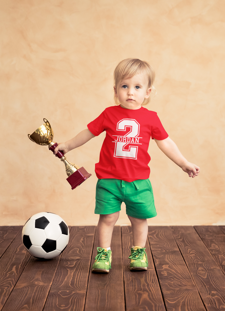 Get trendy with Personalised 2nd Birthday Monogram T-Shirt - T-Shirt available at DizzyKitten. Grab yours for £10.49 today!