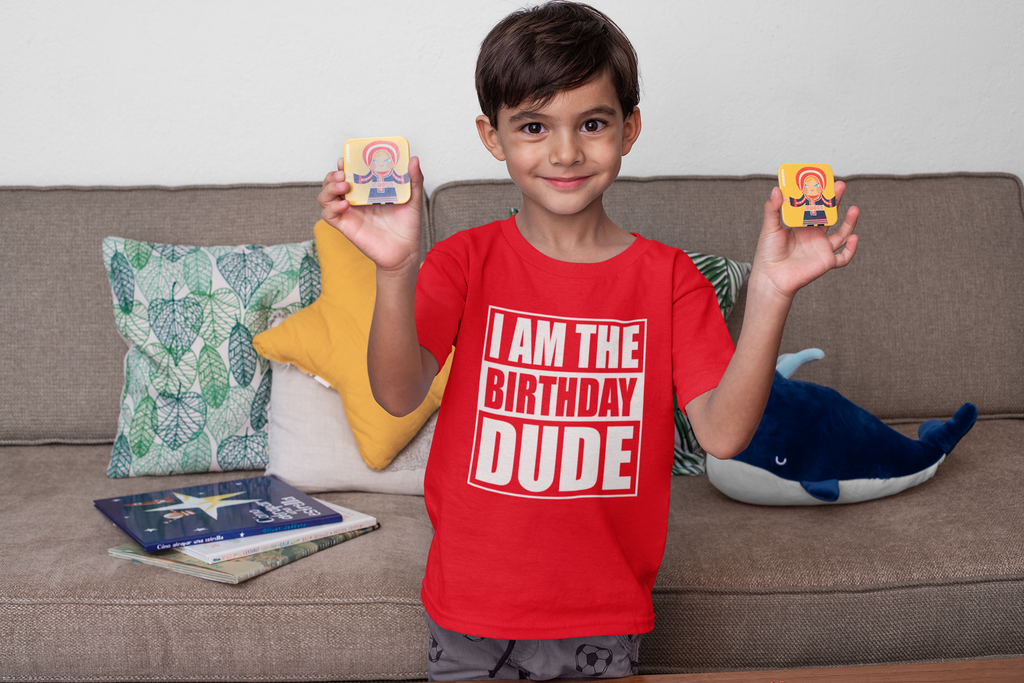 Get trendy with I Am The Birthday Dude T-Shirt - T-Shirt available at DizzyKitten. Grab yours for £8.99 today!