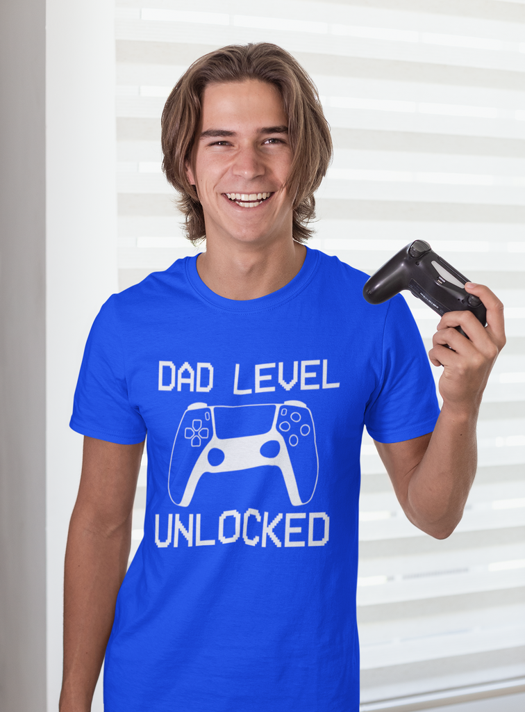 Get trendy with Dad Level Unlocked (PS) T-Shirt - T-Shirt available at DizzyKitten. Grab yours for £10.45 today!