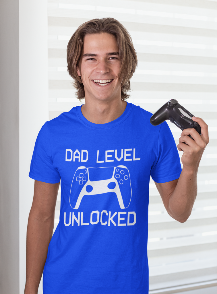 Get trendy with Dad Level Unlocked (PS) T-Shirt - T-Shirt available at DizzyKitten. Grab yours for £9.95 today!