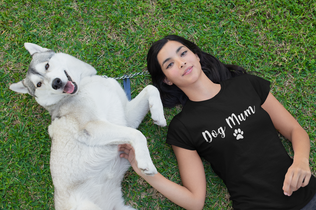 Get trendy with Dog Mama T-Shirt -  available at DizzyKitten. Grab yours for £9.95 today!